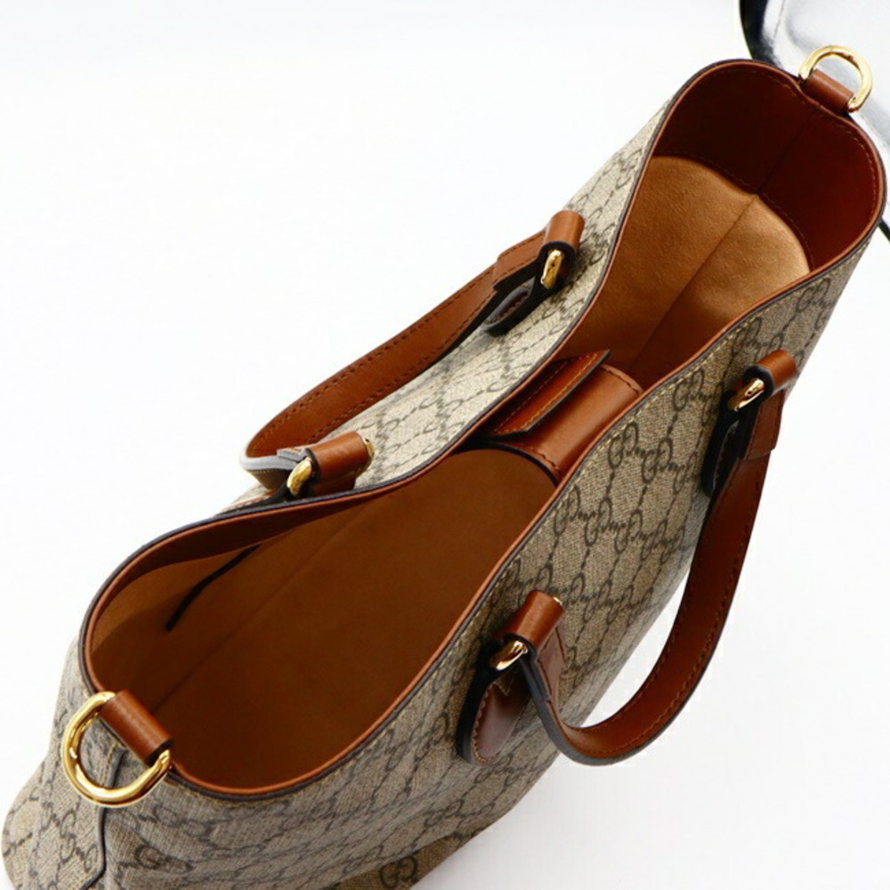 Gucci GG 2WAY Beige Handbag Supreme - Picture 5 of 16